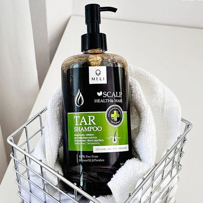 MELI TAR Premium Shampoo แชมพูขจัดรังแค แชมพู ลดรังแค ชันนะตุ สะเก็ดเงิน สามารถใช้อาบน้ำได้ Herbal Shampoo 500ml