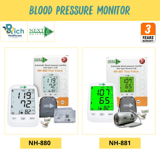 Next Health Automatic Blood Pressure Monitor [NH-880 / NH-881] Thai Language [3 Year Warranty]
