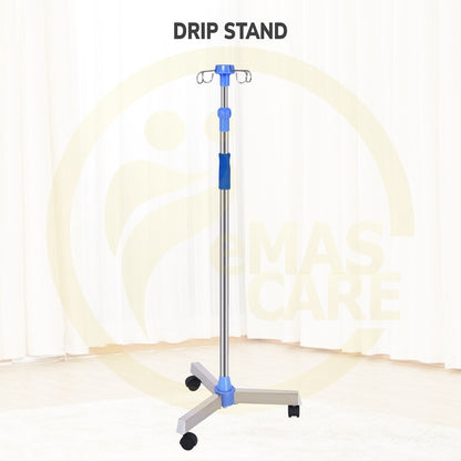 Happy IV Pole - SS Base IV Pole เสาน้ำเกลือแสตนเลส เสาแขวนน้ำเกลือปรับได้เกรดโรงพยาบาล IV Pole [Hospital Grade]