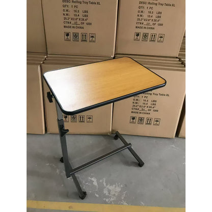 Yuwell / Happy Table Over Bed Table โต๊ะคร่อมเตียง โต๊ะอาหารอเนกประสงค์ ปรับความสูง ล้อล็อกได้ YU610 [รับประกัน 1 ปี]