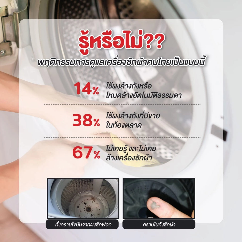 Kireine Sukkiri สุคิริ น้ำยาล้างถังเครื่องซักผ้า ฆ่าเชื้อโรค 99.9% Washing machine tub cleaner จากญี่ปุ่น 550ml
