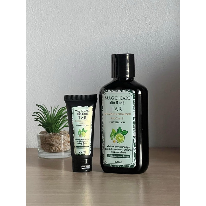 TAR SHAMPOO & BODY WASH PRO (2IN1) แชมพูขจัดรังแค แชมพู ผลิตภัณฑ์อาบน้ำ ลดรังแค สะเก็ดเงิน สามารถใช้อาบน้ำได้ [120 ML]