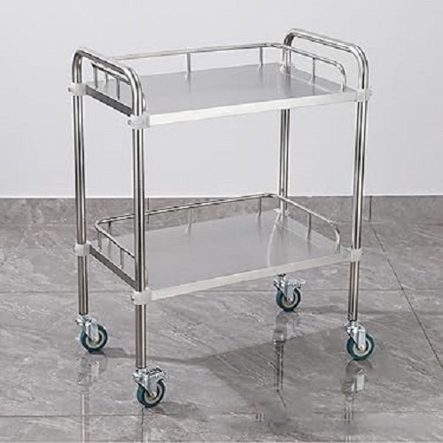 Happy Trolley - Stainless Steel Clinic Hospital Trolley (2 Drawers)