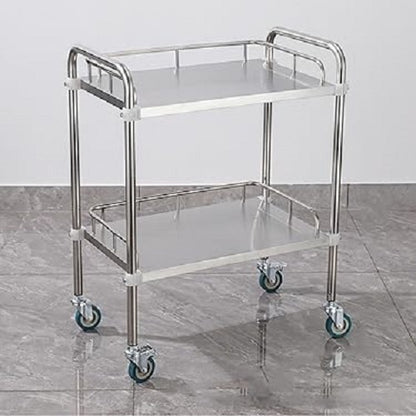 Happy Trolley - Stainless Steel Clinic Hospital Trolley (2 Drawers)