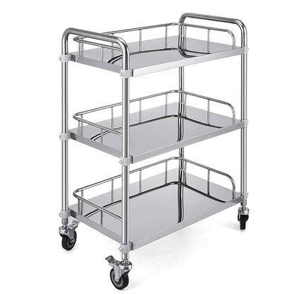 Happy Trolley - Stainless Steel Trolley 3 Shelves
