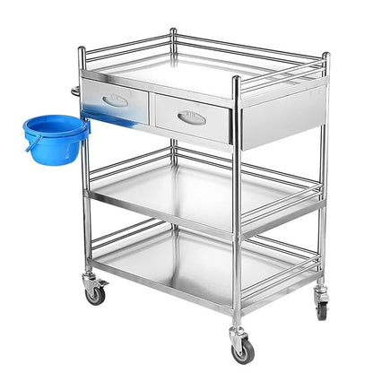 Happy Trolley - Stainless Steel Trolley 3 Shelves