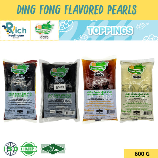 Dingfong Brown Sugar, Honey, Sugar flavored pearl 600g บุกไข่มุกบราวน์ซูการ์ / บุกไข่มุกกลิ่นน้ำผึ้งในน้ำเชื่อม