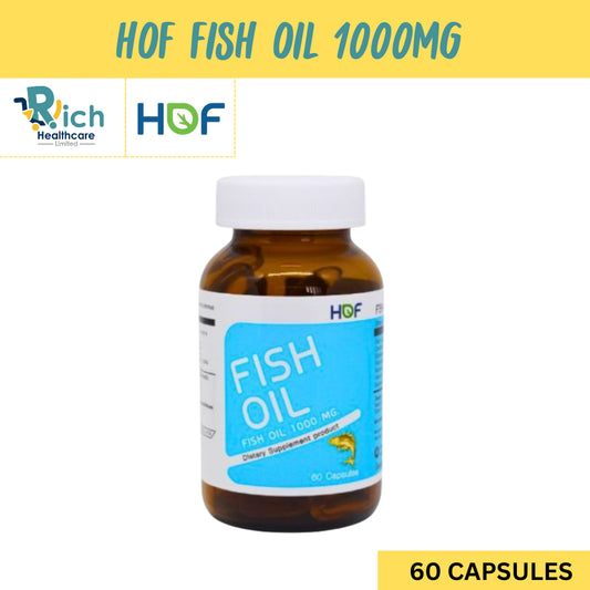 HOF Fish Oil 60 Capsules ฮอฟ ฟิชออย 1000mg (EPA 180mg, DHA 120mg)